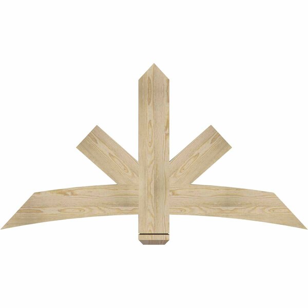Ekena Millwork Alberta Rough Sawn Timber Gable Bracket, Douglas Fir, 60"W x 32"H x 2"D x 6"F, 13/12 Pitch GBW060X32X0206ALB00RDF - main